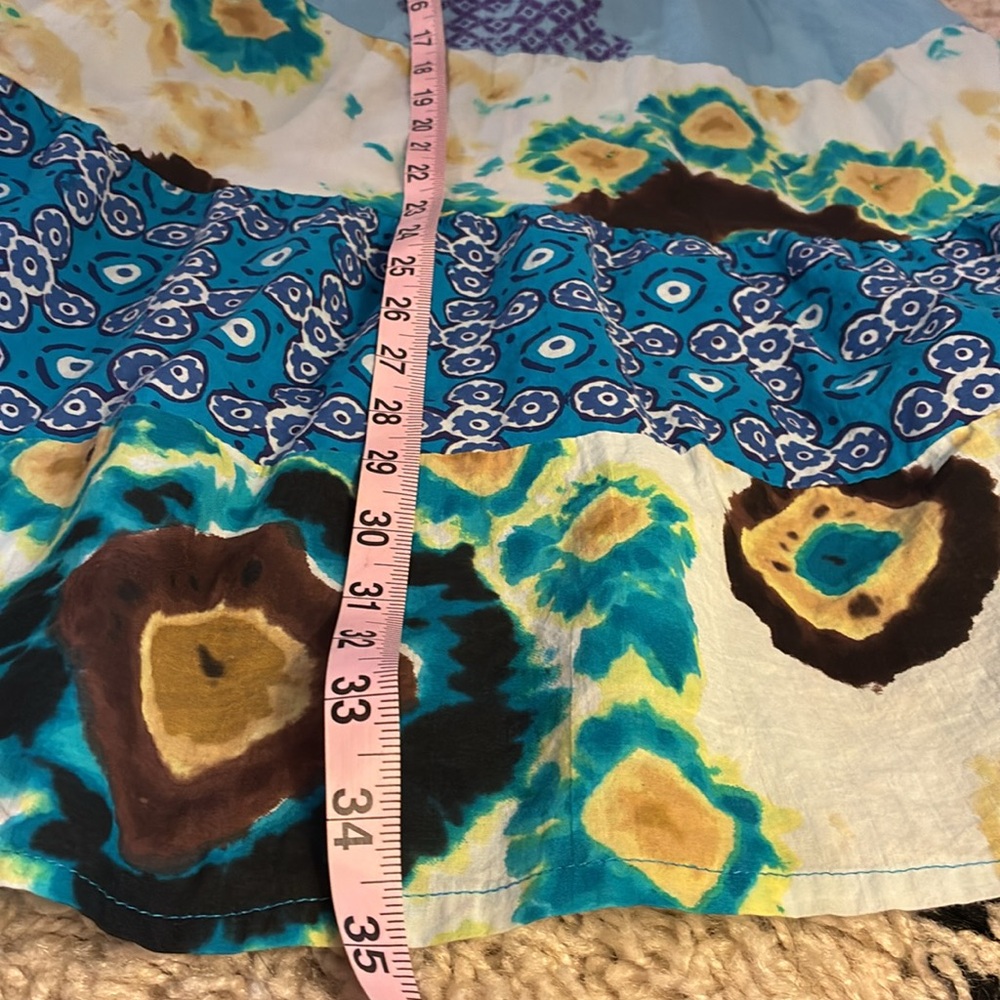 Multicolor Patchwork Maxi Skirt - image 5